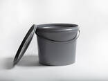 1.1 L round food grade plastic bucket (container) from manufacturer in Ukraine - Prime Box