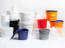11.3 L round plastic bucket (container) with lid from Ukrainian manufacturer - Prime Box