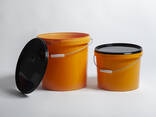 11.3 L round plastic bucket (container) with lid from Ukrainian manufacturer - Prime Box