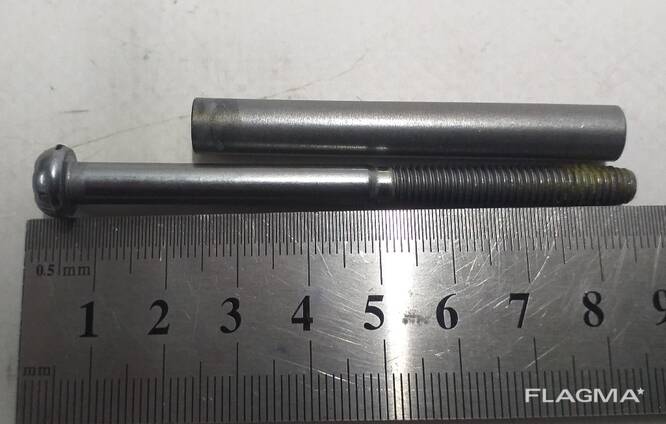 Болт крепления спойлера с гильзой SCR M6-1X75.6-LOBE PH STL ZN-NI PATCH Tesla model X 1004