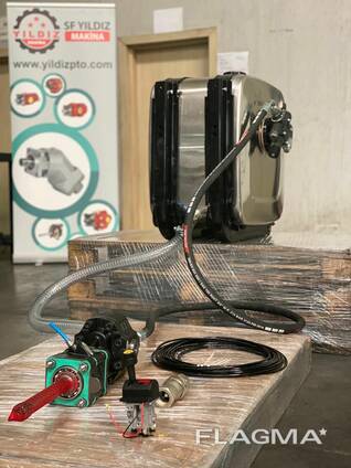 Гидравлическая система. Гидравлический насос. Гидробак. Джойстик. Hidraulinė sistema.