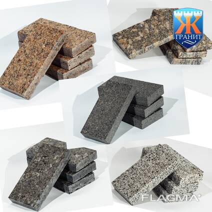 Гранитная брусчатка, тротуарная плитка, гранит Украина