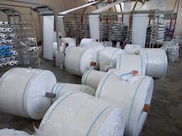Polyethylene fabric (sleeves).